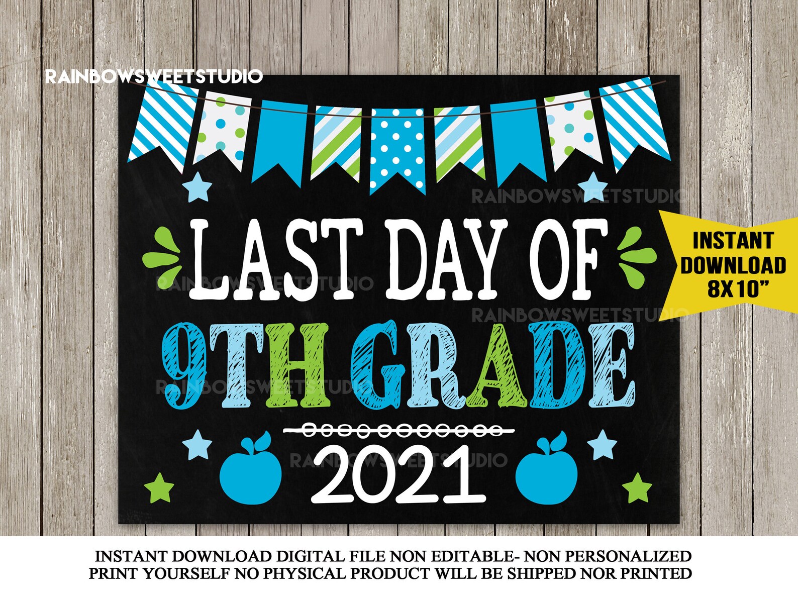 Last Day of 9TH Grade Sign Last Day of 9th Grade Sign Last Day | Etsy