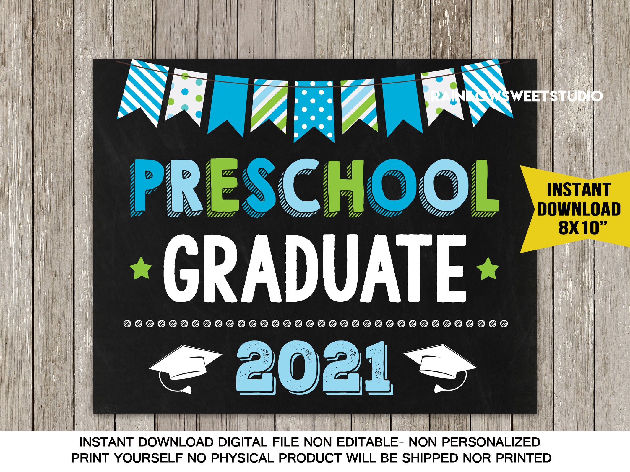 Preschool GRADUATION Sign Preschool Graduate Sign Class of | Etsy