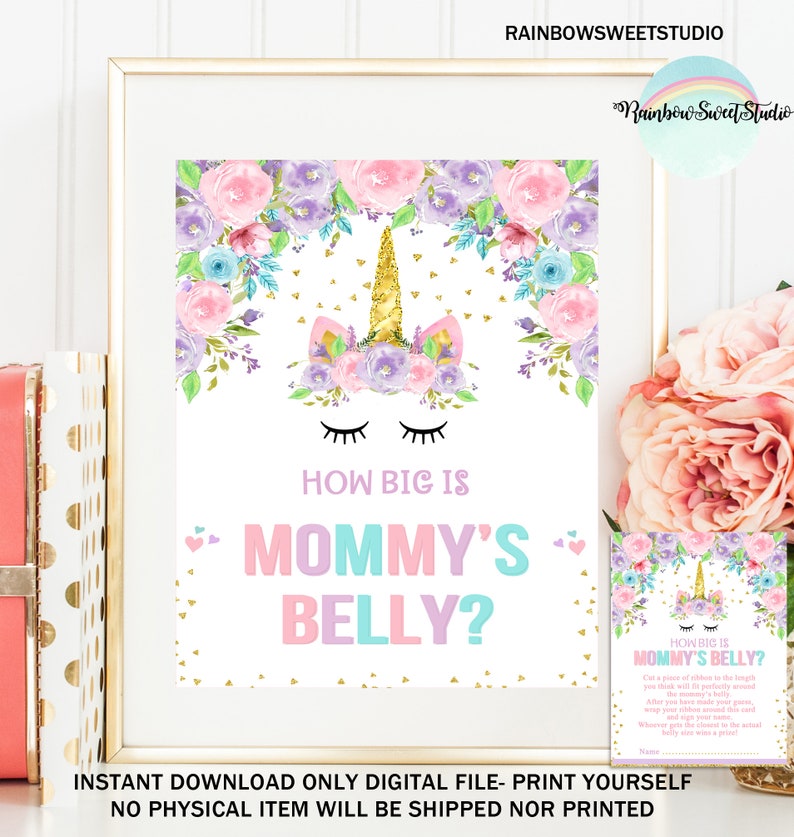 Unicorn How Big Is Mommy S Belly Game Sign Unicorn Table Etsy Unicorn How Big Is Mommy S Belly Game Sign Unicorn Table Etsy