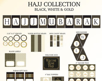 Hajj Celebration Package {Hajj Collection - Black, White & Gold} Printable File