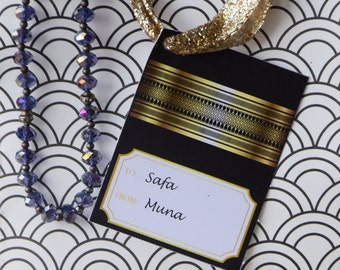 Kabah Gift Tags and Square Tags - {Hajj Collection - Black, White & Gold} Printable File