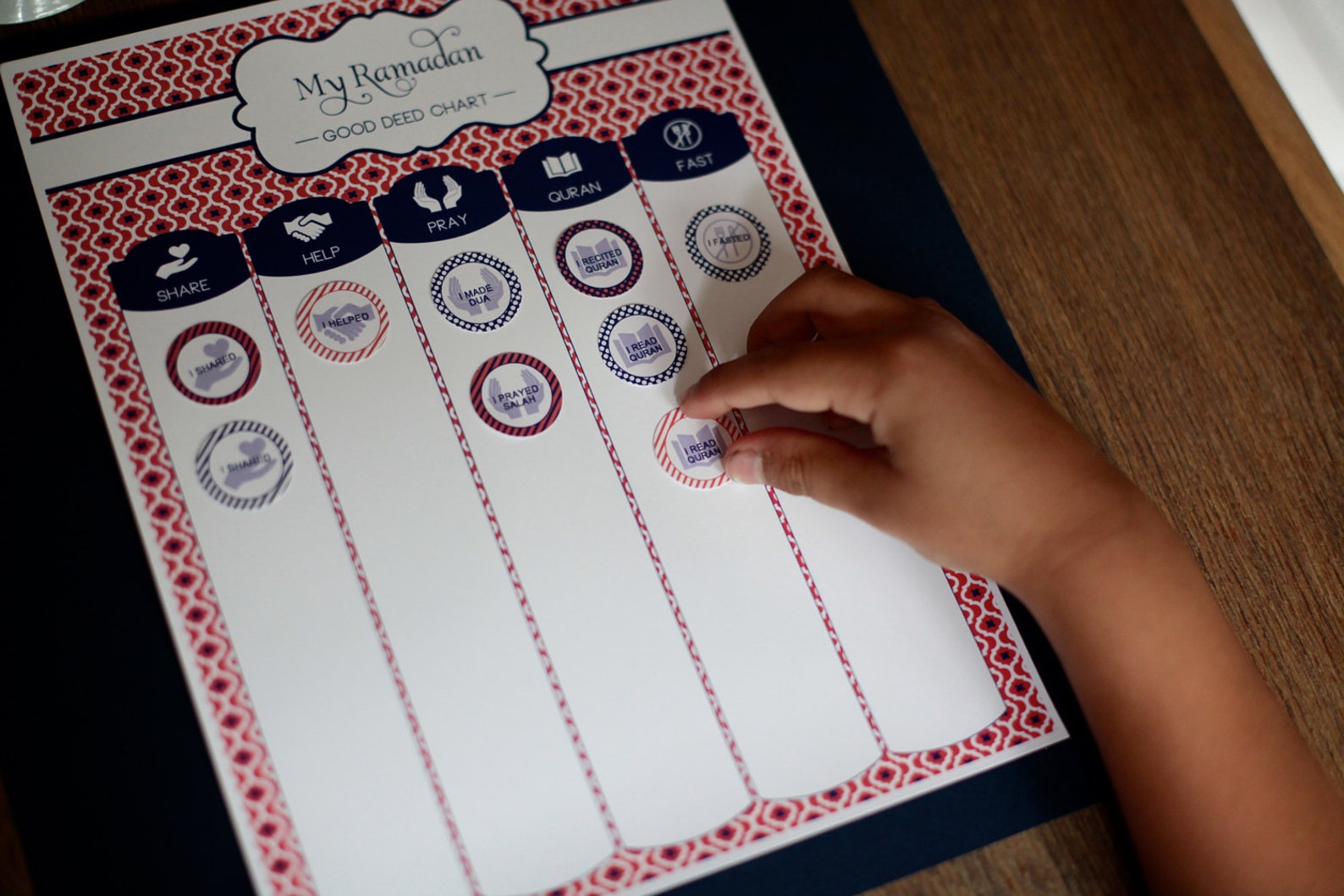 Ramadan Good Deeds Chart izmir Collection Royal Blue Etsy