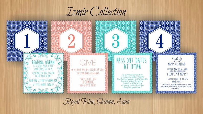 Ramadan Calendar 30 Days of Good Deeds Countdown to EID Izmir Collection Printable File. image 5