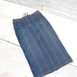 Mid length denim skirts etsy new arrivals