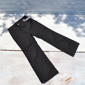 Deadstock black  stretch cotton high waist cropped pants.size xs,s
