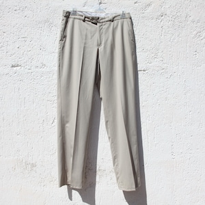 Deadstock baige straight leg classic trousers.size Gr-44 (L)
