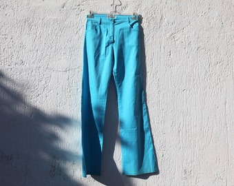 Deadstock coton taille haute taille haute évasée, pantalon.taille 1 (s / m)