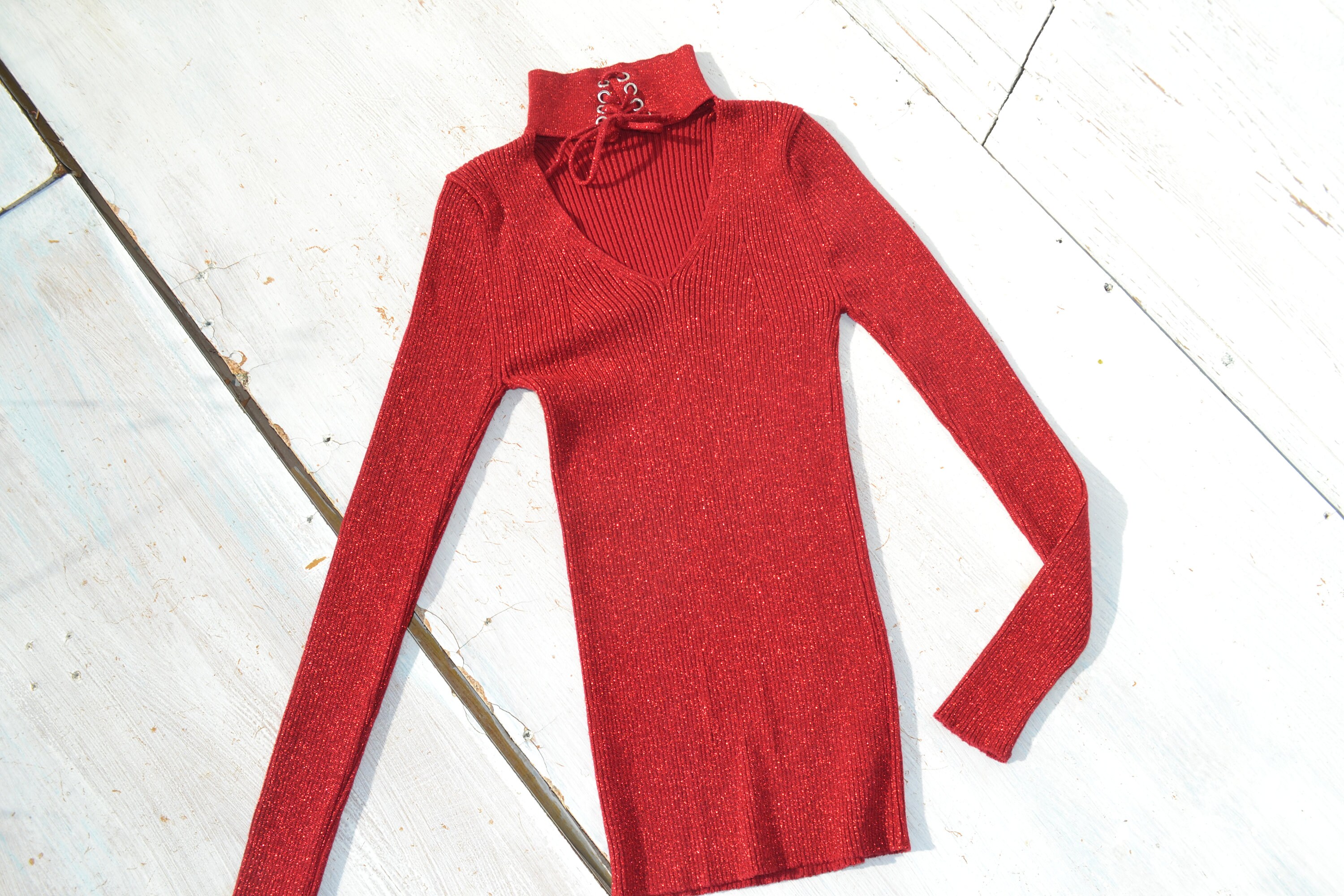 Maglione Bicolore In Maglia Jacquard Con Scollo Rotondo - La Fée Maraboutée - Foto 4