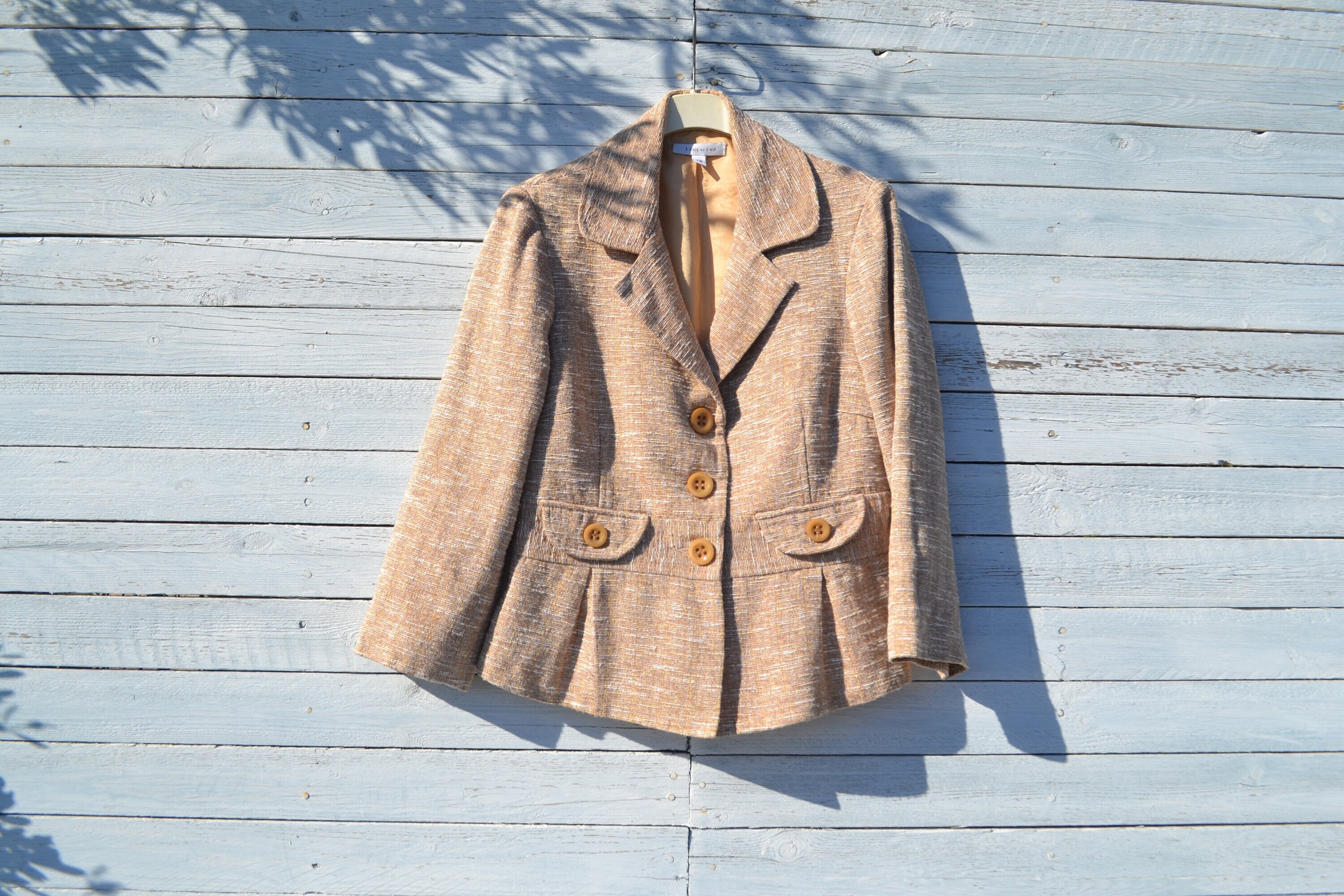 ジャケット・アウター 80s 90s EURO linen tailored jacket beige 632069m994c030184a0163-