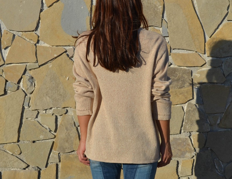 Vintage beige embroidered floral ramiecotton cardigan,knit jacket.size l