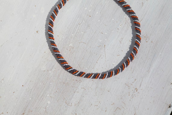 Handmade Multi Color Woven Beaded Thin Chain