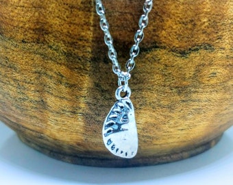 Pierogi Silvertone Necklace  Dumping Jewelry Meat Pie  Great Gift for Pittsburgh Friend