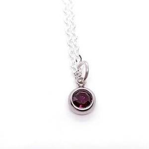 February Birthstone Minimalist Pendant