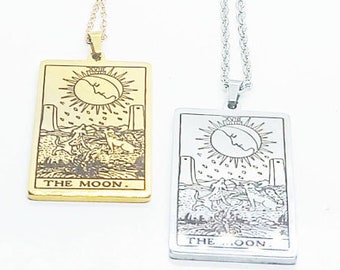 Tarot Charm Pendant or Necklace \u2014 The Moon