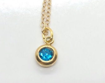 December Birthstone Minimalist Pendant