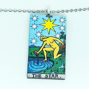 Tarot Card Necklace  The Star