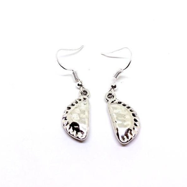 Pierogi Silvertone Earrings  Dumping Jewelry Meat Pie  Great Gift for Yinzer Pittsburgh Friends