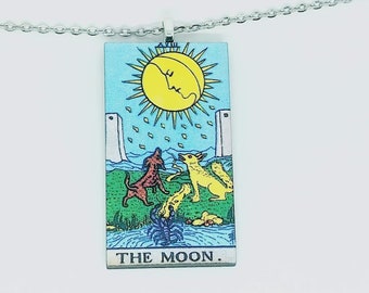 Tarot Card Necklace  The Moon
