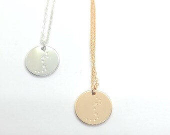 Scorpio Zodiac Constellation Necklace:  Your choice of silver or gold