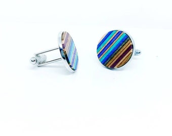 Recycled Skateboard Cuff links  Great for Prom and Great for your Groomsmen
