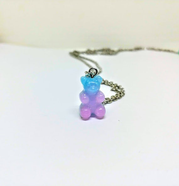 Collier Dours à La Gomme Teint à La Trempette En Anglais Seulement Bijoux De Bonbons De Resin Demine Gummi Bijoux Minuscules De Dessert De Sucrerie
