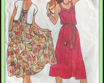 DRESS Vest BOLERO Junior Sundress Pattern Tank Dress