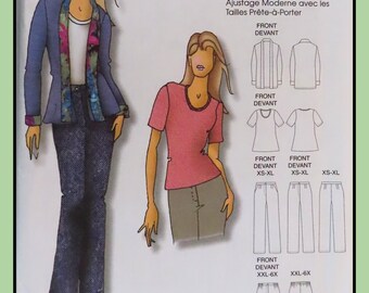 Misses JACKET Pants BLOUSE Easy Butterick B5053 Sewing Pattern Connie Crawford Sizes Xsm-Xlg or Xxl-6X