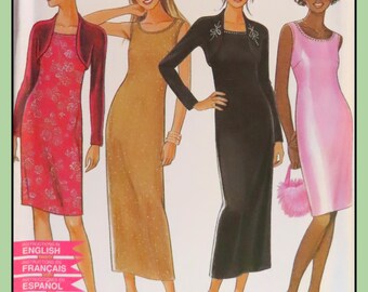 Misses DRESS Pattern w BOLERO Jacket Sleeveless 2 Lengths Sizes 6-16 New Look 6922