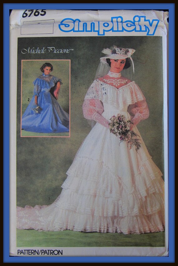 Southern Belle Vtg Wedding Bridal Gown Dress Simplicity 6765 Etsy