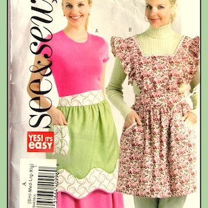 APRON Waist or BIB Sizes Sm-XL Butterick B4838 Vintage 2006 Sewing Pattern