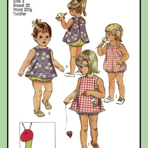 Könnte beinhalten: Ein Vintage-Schnittmuster von Simplicity für ein Kleinkindkleid. Die Schnittmuster-Nummer ist 8812 und der Preis beträgt 65 Cent. Das Schnittmuster enthält drei verschiedene Kleidstyles, alle mit einer niedlichen Applikation einer grünen Raupe. Das Schnittmuster ist für eine Größe 3 mit einem Brustumfang von 22 Zoll und einem Taillenumfang von 20 1/2 Zoll.