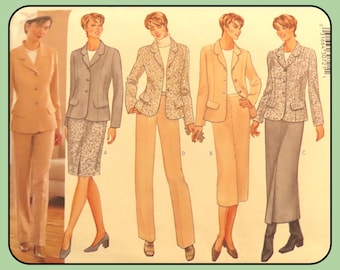 Misses/Misses Petite Suit SKIRT Jacket PANTS Pattern Butterick 6343 Sizes 6-8-10 or 12-14-16