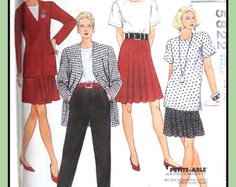 Misses PLEATED Skirt Pattern Jacket Pants Top McCall's 5822 Sz 14-16