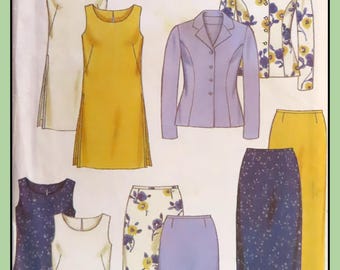 Misses JACKET Tunic SKIRT Pattern Sleeveless Sizes 6-16 New Look 6837