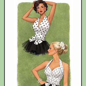 sweetheart halter dress pattern 50s Halter Sweetheart Pattern