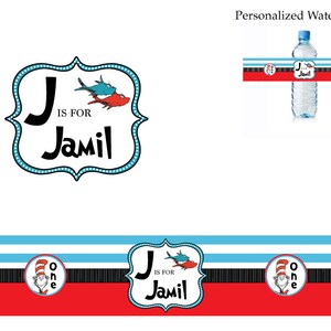The Cat In The Hat water bottle label