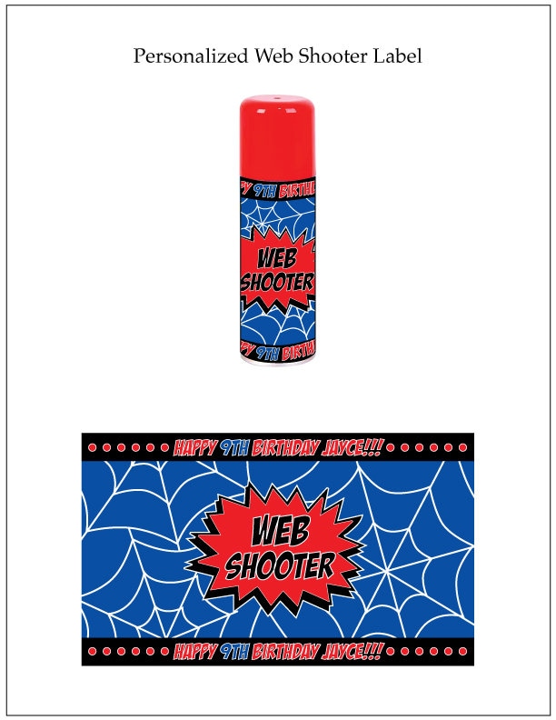 Spider  Shooter Label Etsy