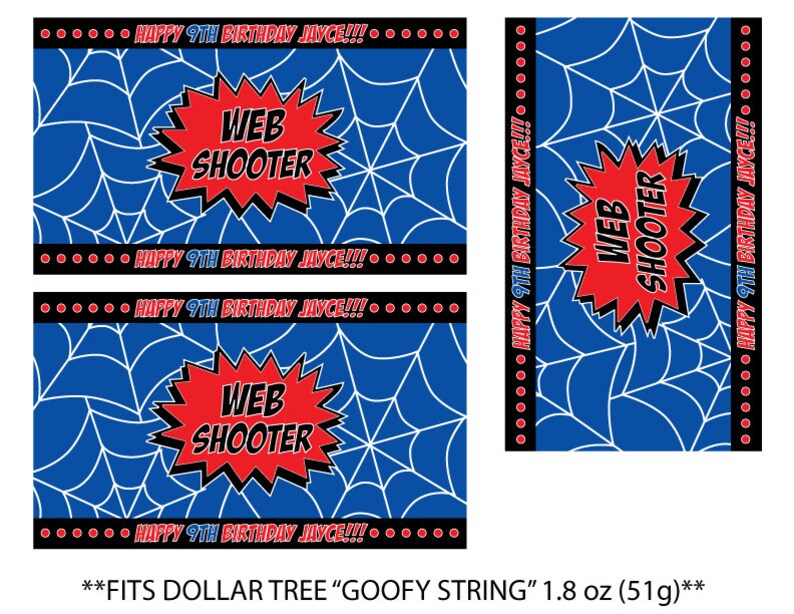 Spider  Shooter Label Etsy