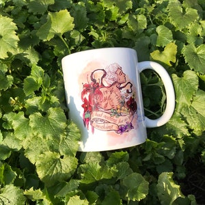 Video Game Astarion Character | Baldur’s Gate 3 Companion |  Pale Elf Vampire Drinkware | Flower Quote Inspired Ceramic Mug |