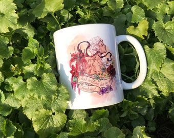 Video Game Astarion Character | Baldur’s Gate 3 Companion |  Pale Elf Vampire Drinkware | Flower Quote Inspired Ceramic Mug |