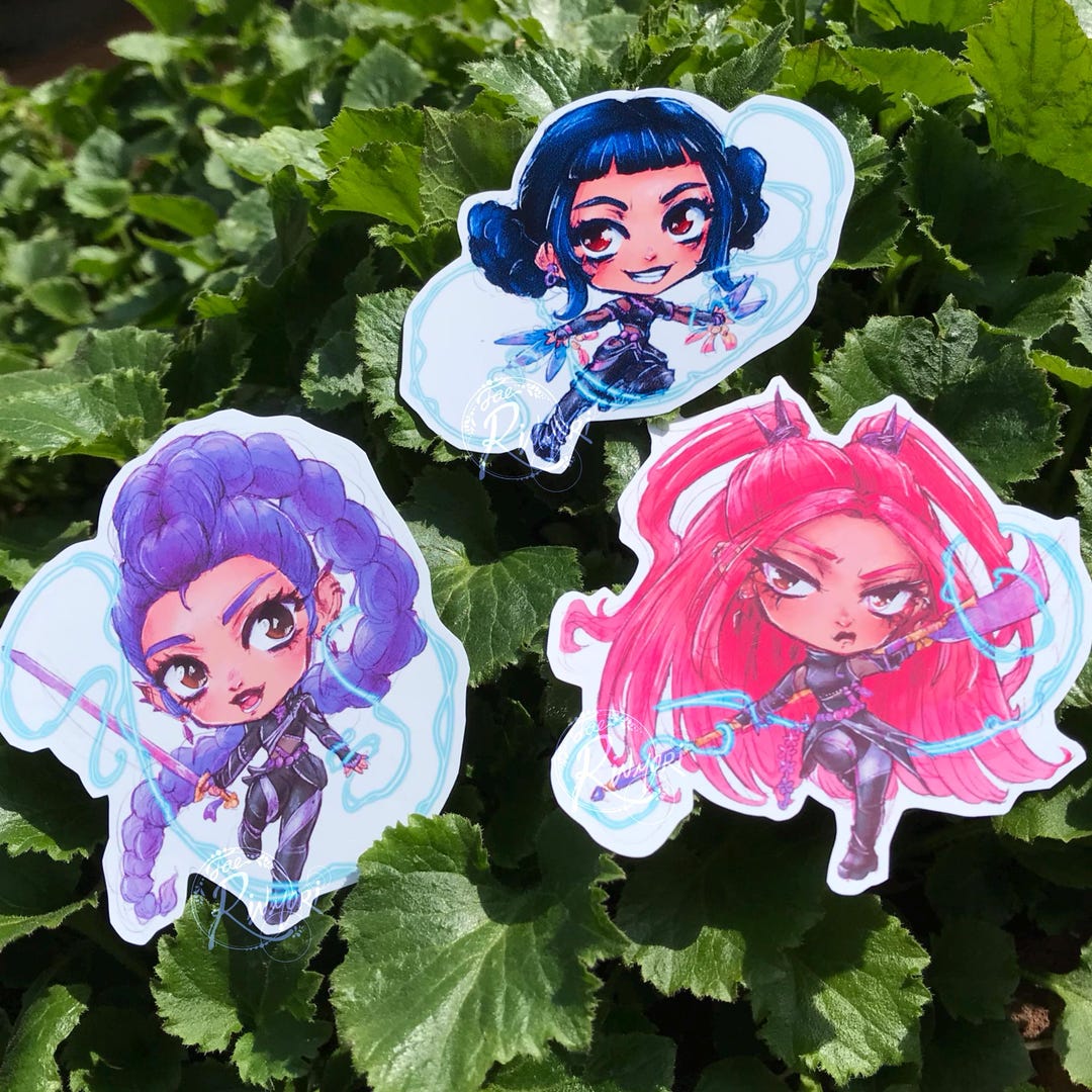 Rumi Mira and Zoey KDH Stickers, Kpop Demon Hunters Inspired Decals ...