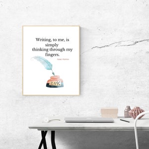 Gifts for writer, gift for author, writer gifts, printable wall art, writer office decor, writer art print, download file, author art image 5