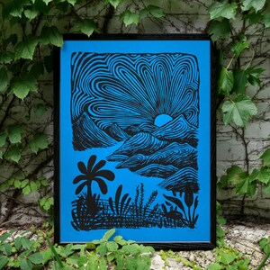 Tropical Landscape - Blue