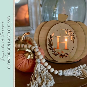 Pumpkin Luminary Candle Holder SVG / Glowforge Digital File / Laser
