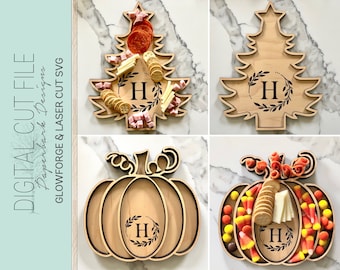 Pumpkin Tree Grazing Board Charcuterie SVG / Glowforge Digital File / Laser