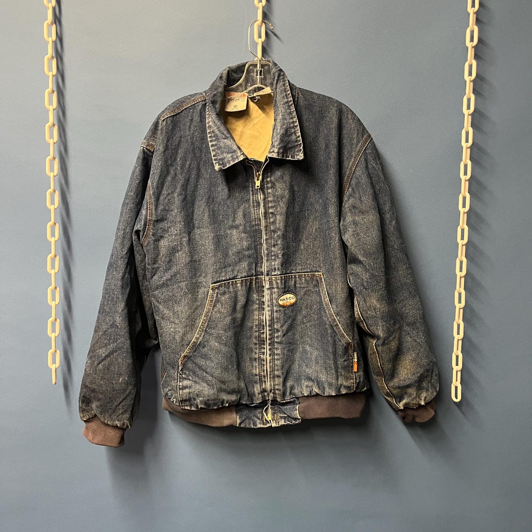 Vintage 2000's Rasco Fire Resistant Jean Jacket Lined Large - Etsy