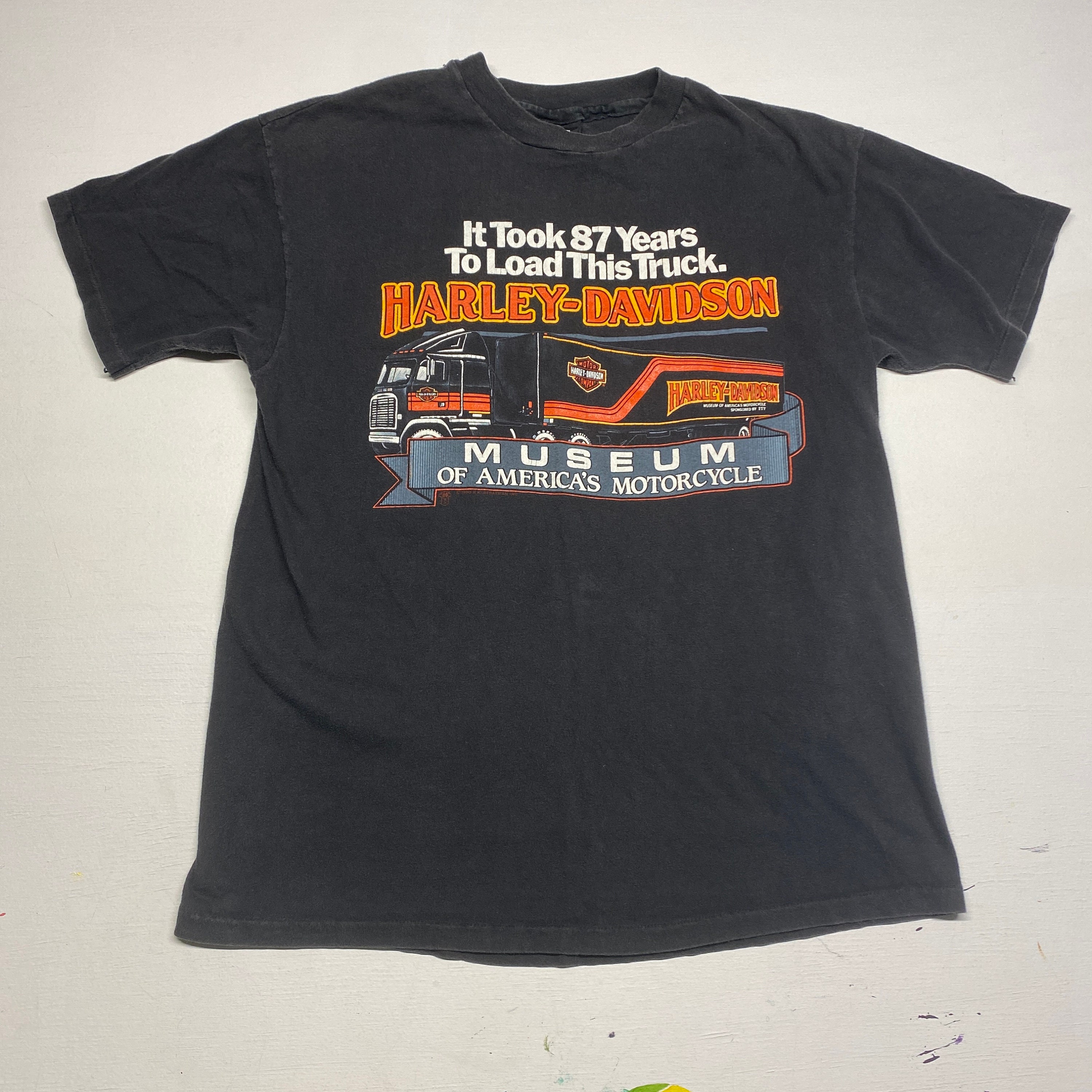 Vintage 90's Harley-davidson Museum Tour T-shirt - XL - Etsy