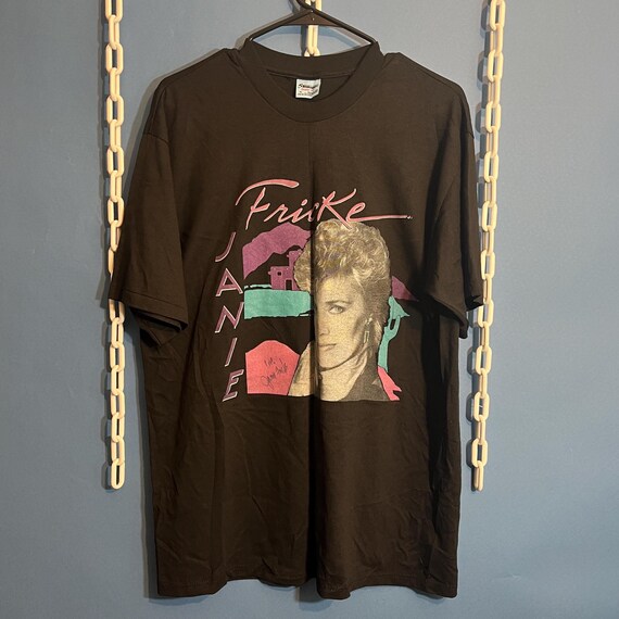Vintage 80's Janie Fricke Signed Tour T-Shirt - USA Made XL