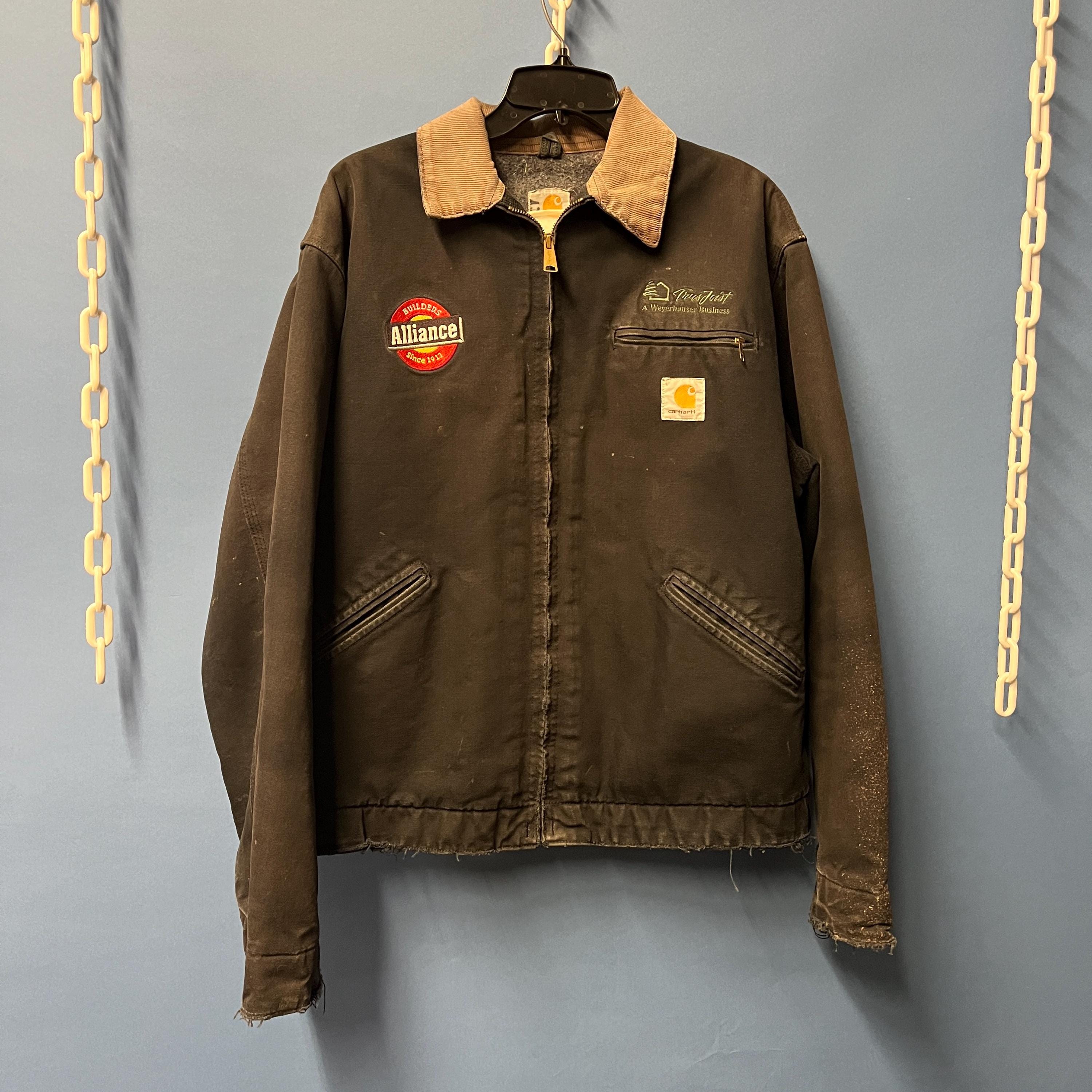 Carhartt Black Detroit Jacket - Etsy Carhartt Black Detroit Jacket - Etsy