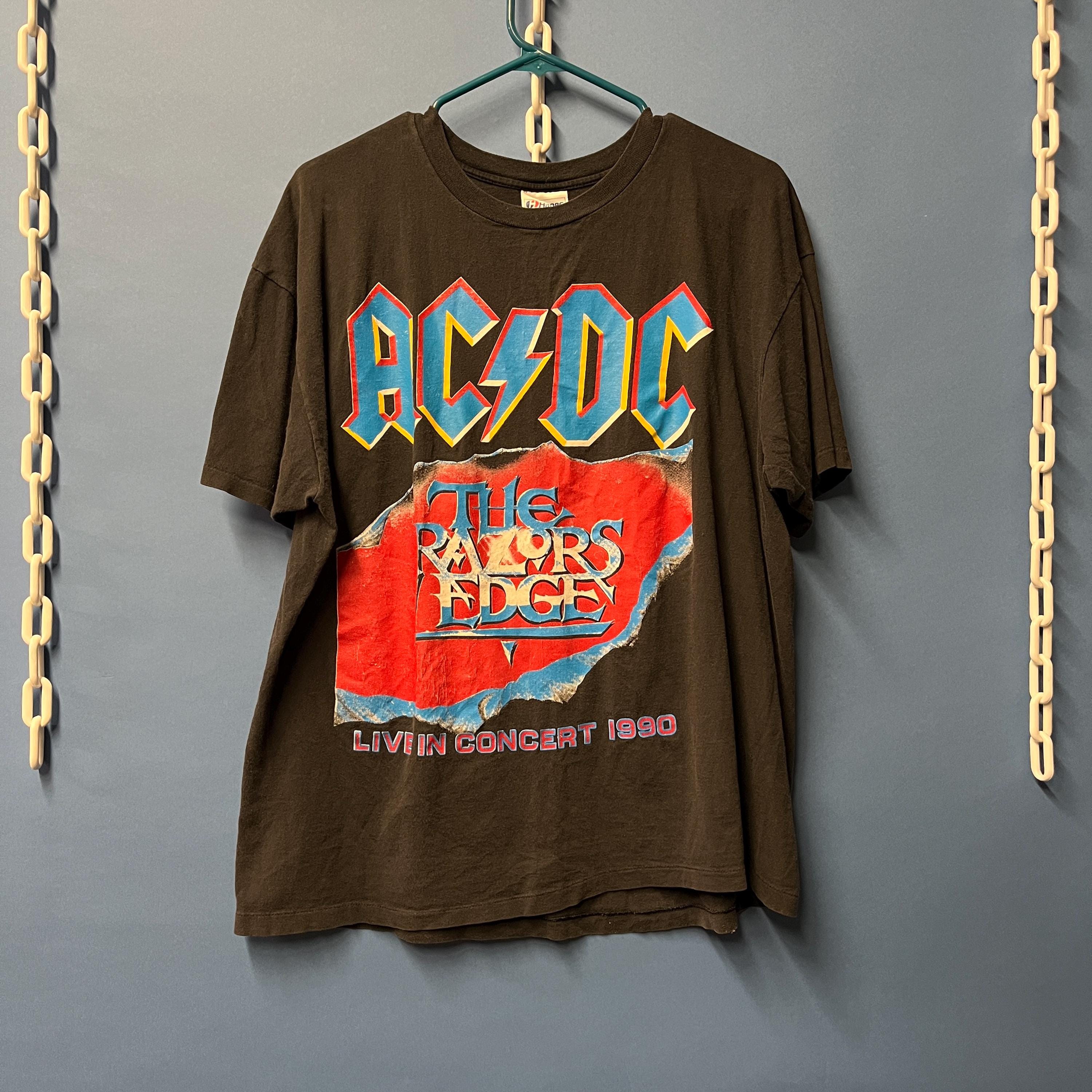 Vintage 90's AC/DC the Razors Edge 1990 Tour T Shirt: XL